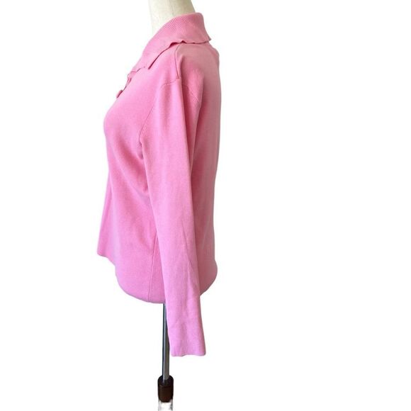 Vintage Talbots Made in Hong Kong Cotton Blend Stretch Long Sleeve Sweater NWT - Picture 3 of 7